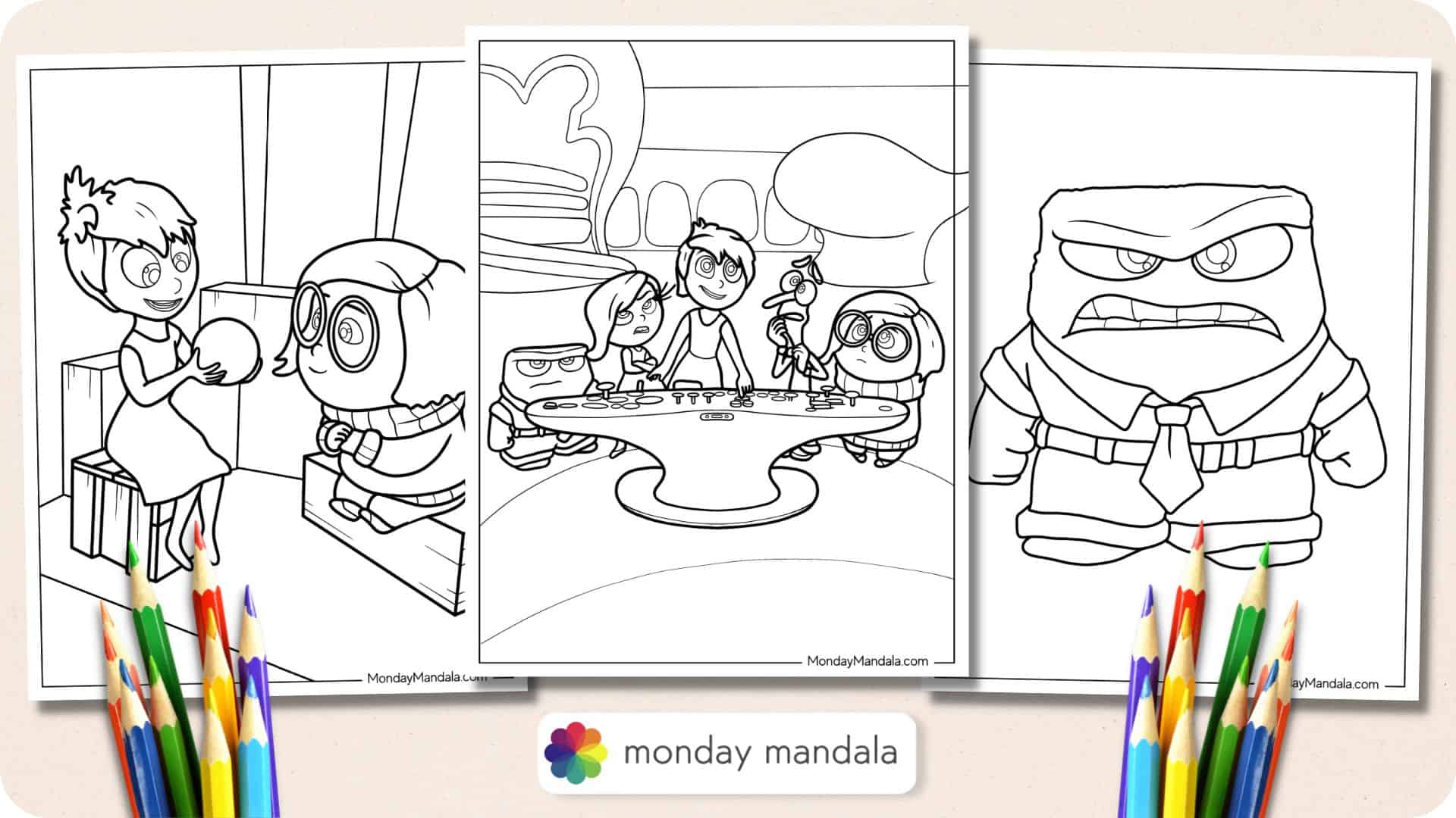 coloring mom pages inside out