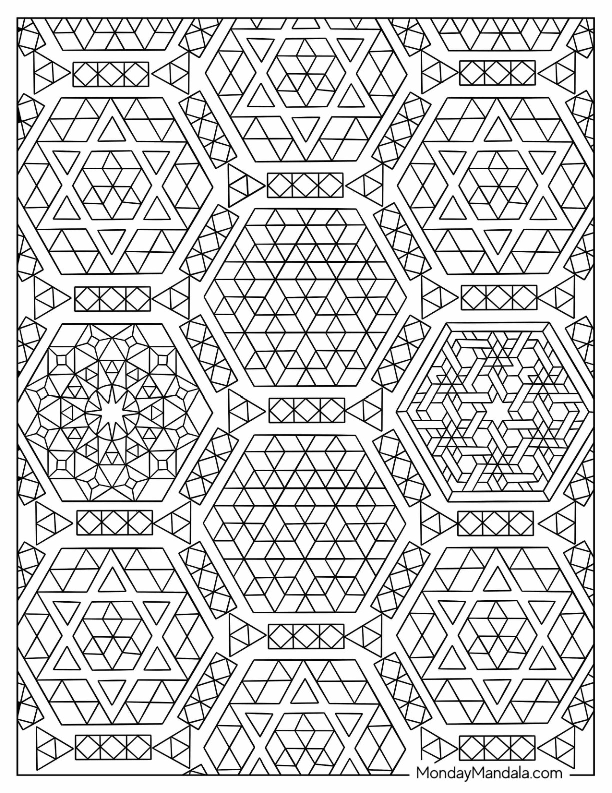 Printable Geometric Coloring Pages 2025 Printable Geometric Coloring Pages 2025