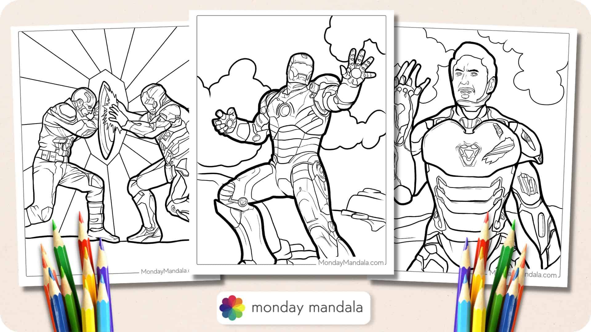 iron man coloring page