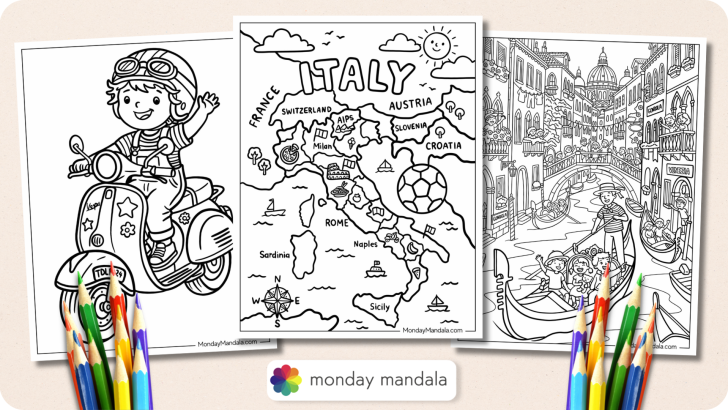 Italy Coloring Pages Featured Image