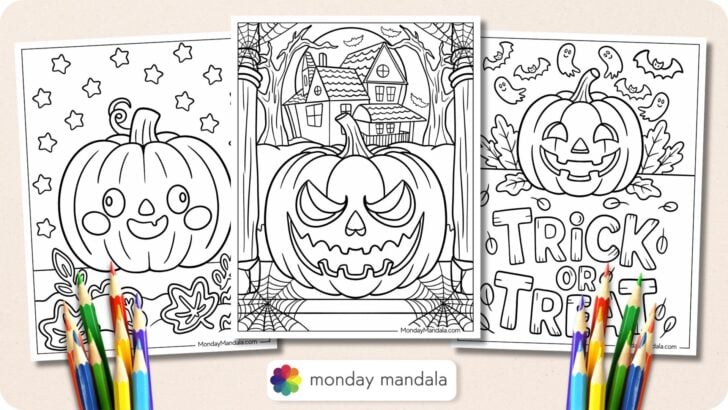 Jack O Lantern Coloring Pages Featured Image v2