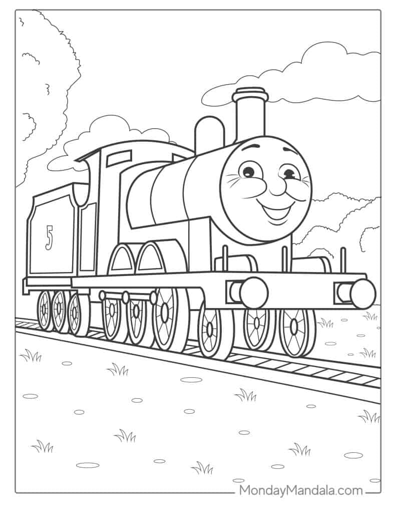 James The Red Engine Coloring Pages 2025 