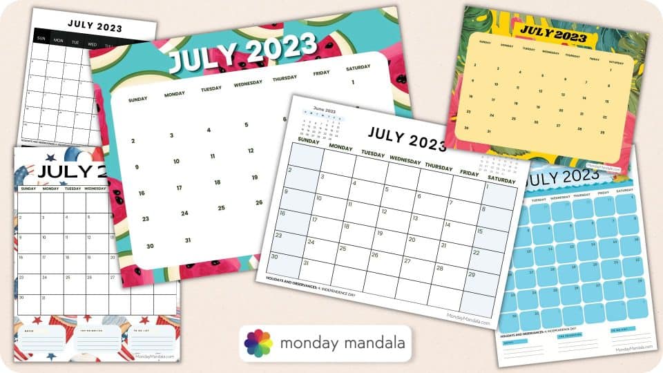 July 2023 printable calendar 52 free pdf printables 
