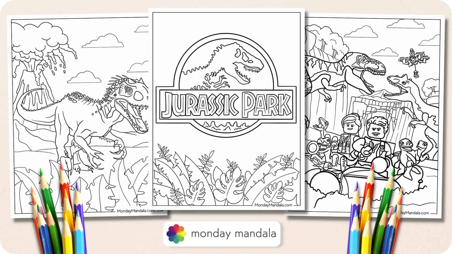 Free Jurassic World Coloring Pages