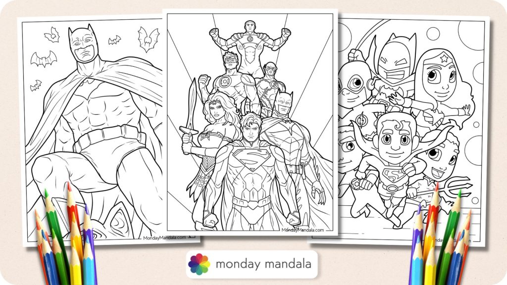 22 Justice League Coloring Pages (Free PDF Printables)