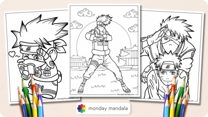 Kakashi Coloring Pages Featured Image