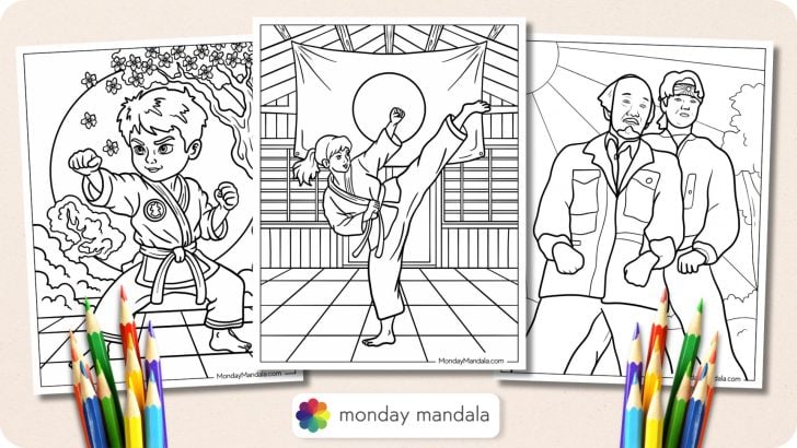 Karate Kid Coloring Pages Featured Image v2
