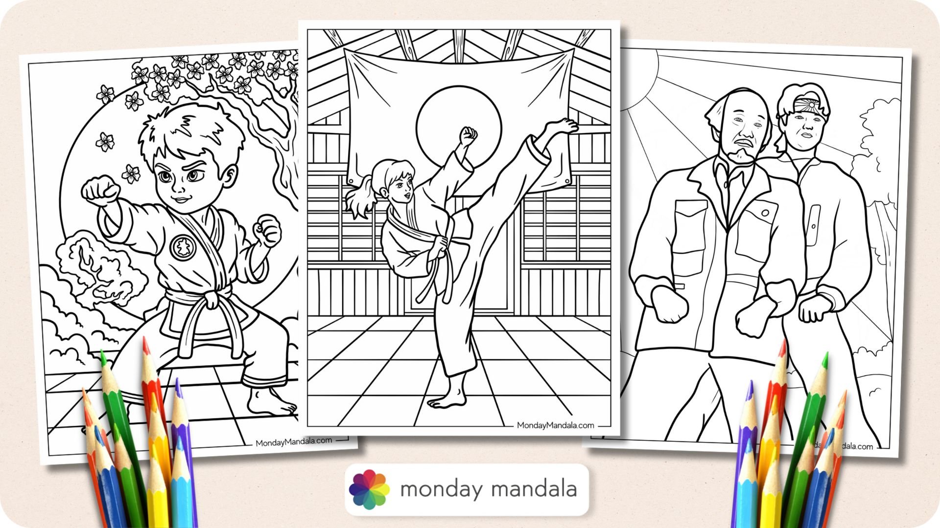 Karate Kid Coloring Pages Featured Image v2