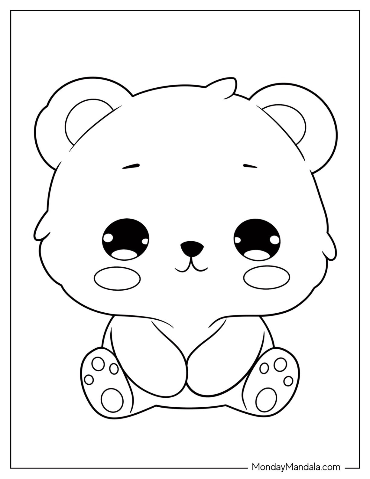 30 Bear Coloring Pages (Free PDF Printables)