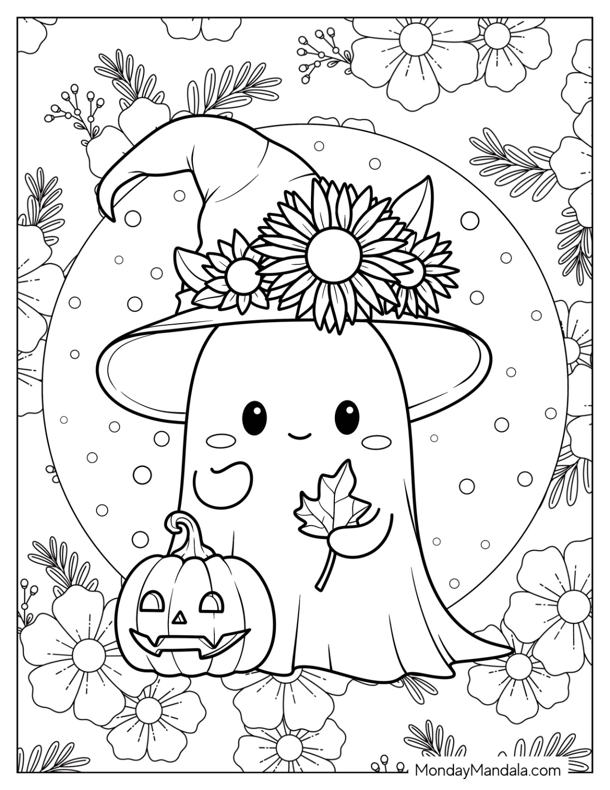 Cute Pumpkin Colouring Sheet