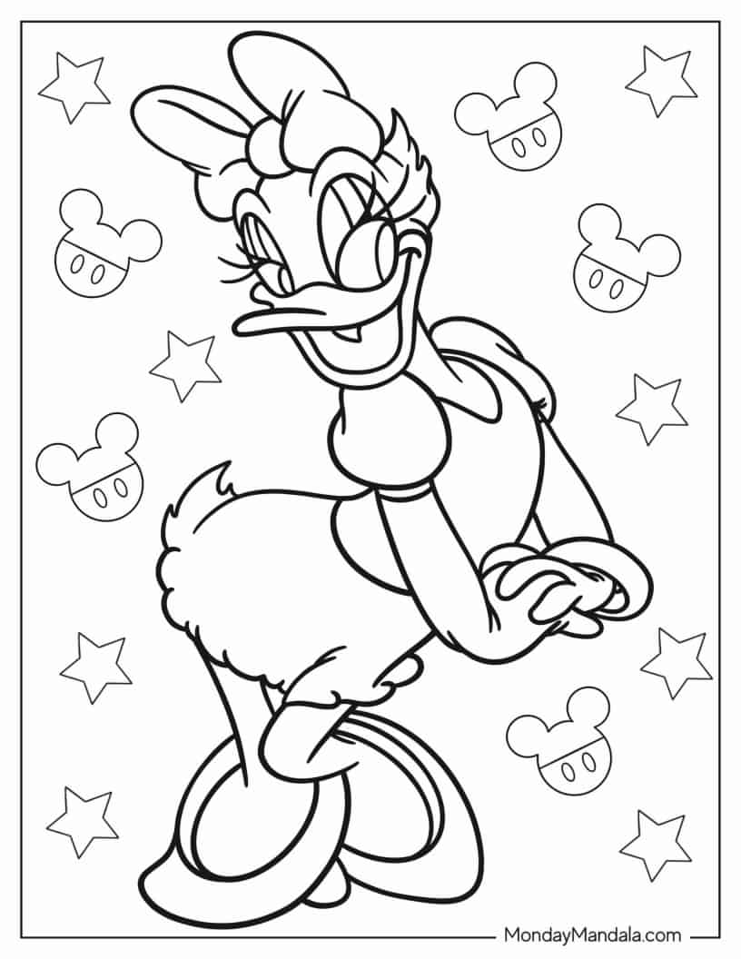 18 Daisy Duck Coloring Pages (Free PDF Printables)
