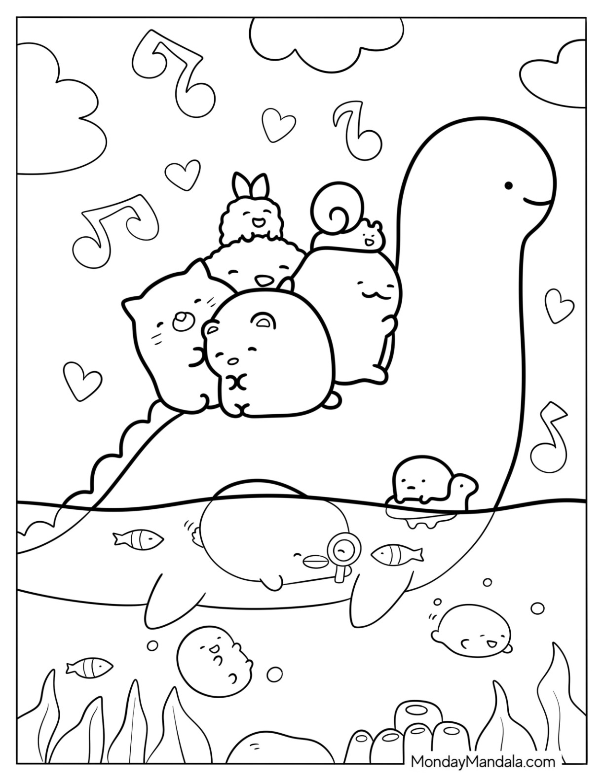 Cute Kawaii Food Coloring Pages 2025 
