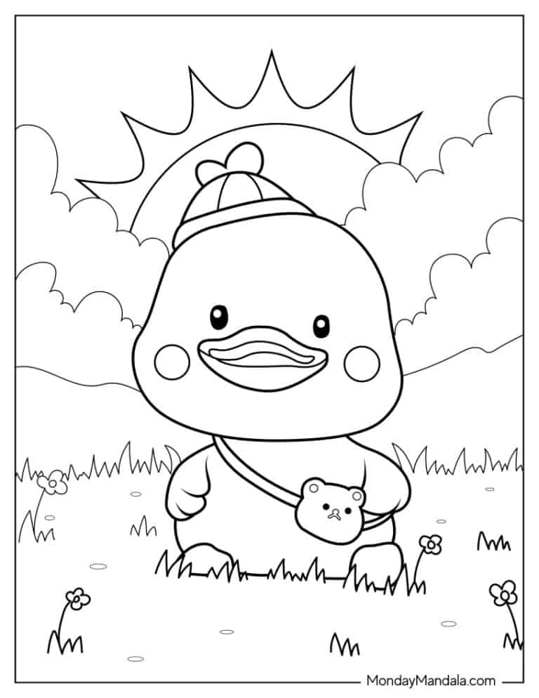 46 Cute Duck Coloring Pages Free PDF Printables 