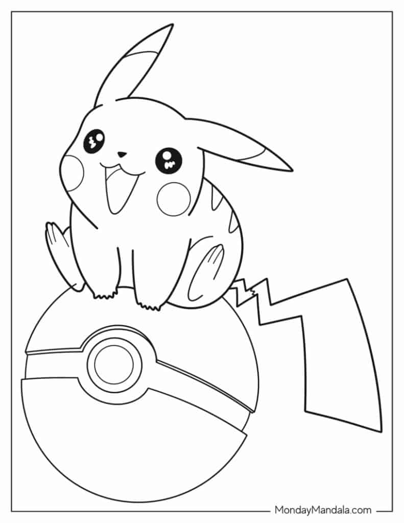 Pokemon Pikachu Coloring Pages Pokemon Pikachu Coloring Pages