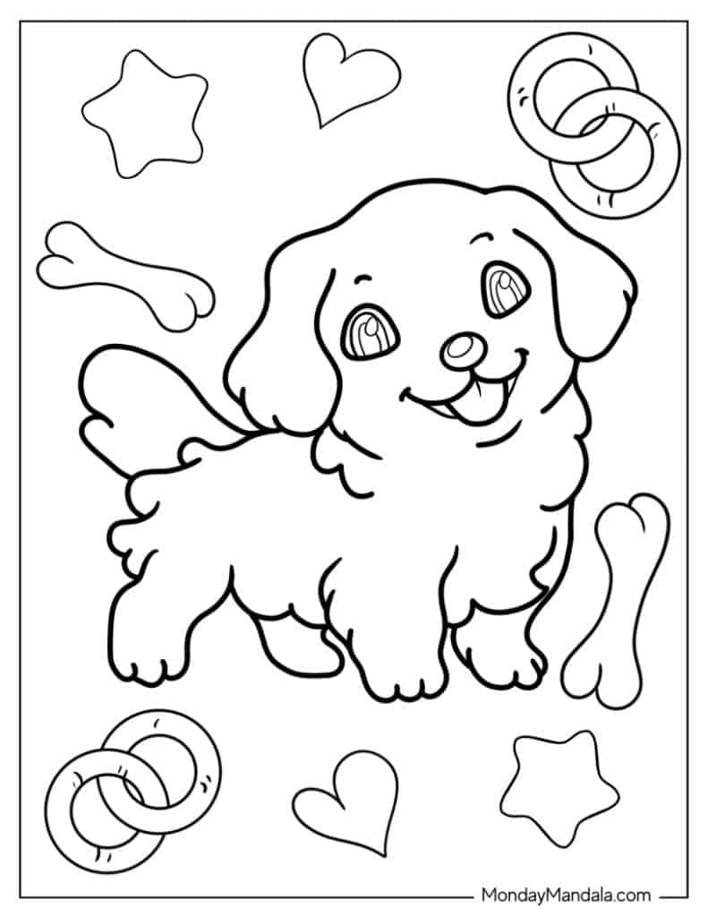 Little Puppy Coloring Page