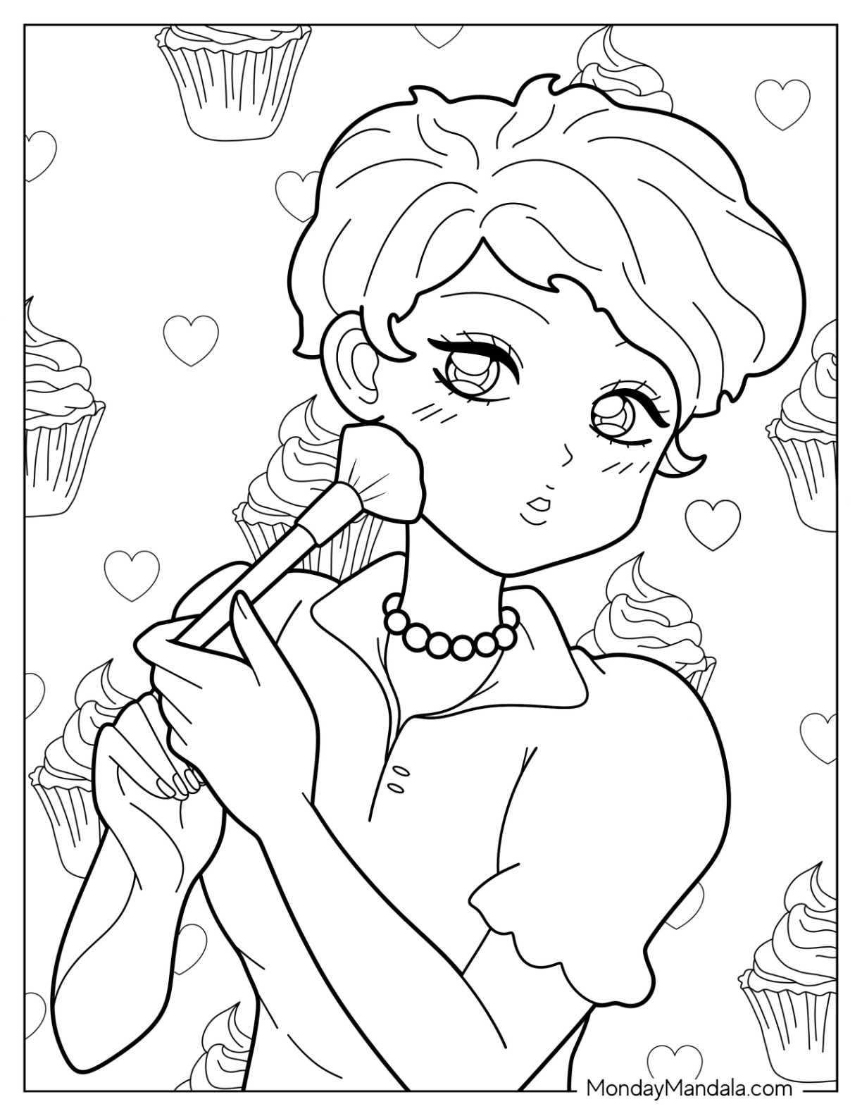Free Printable Makeup Coloring Pages Free Printable Makeup Coloring Pages