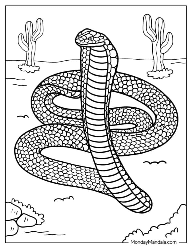 Venomous Snake Coloring Pages