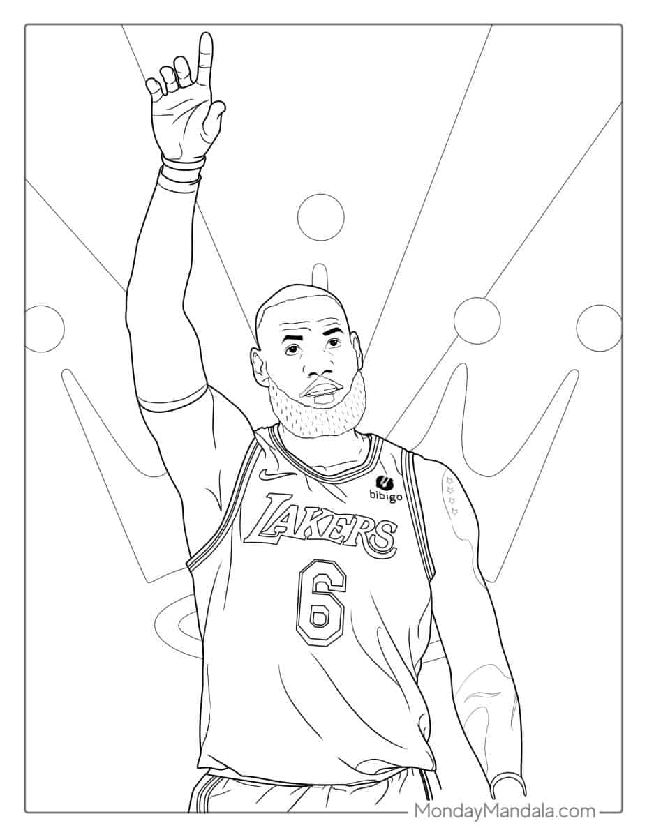 Lebron James Coloring Picture