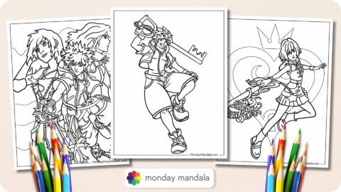 Kingdom Hearts Coloring Pages (Free PDF Printables)