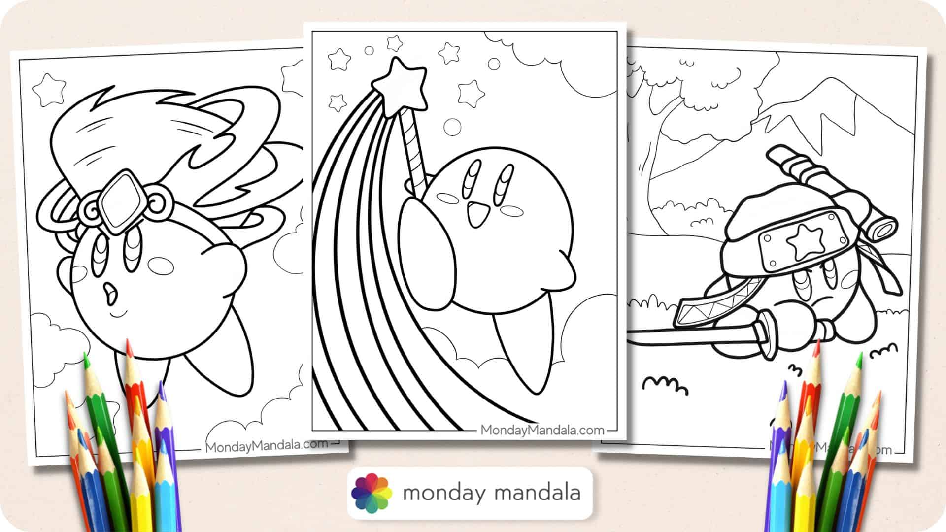 28 Kirby Coloring Pages (Free PDF Printables)