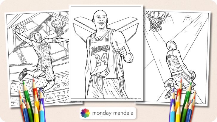 Kobe Bryant Coloring Pages Featured Image v2