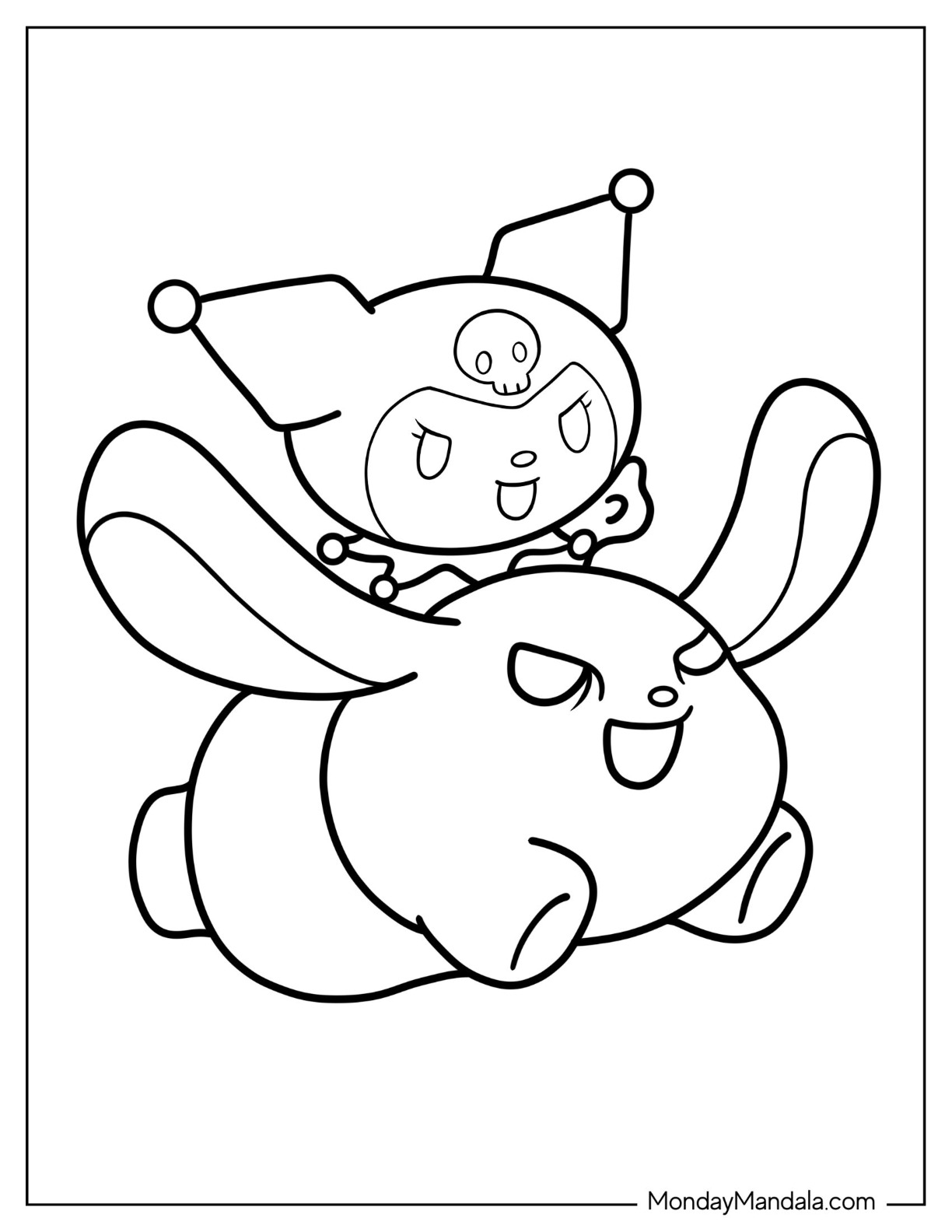 Kuromi Coloring Pages