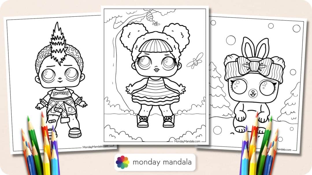 80 LOL Surprise Coloring Pages (Free PDF Printables)
