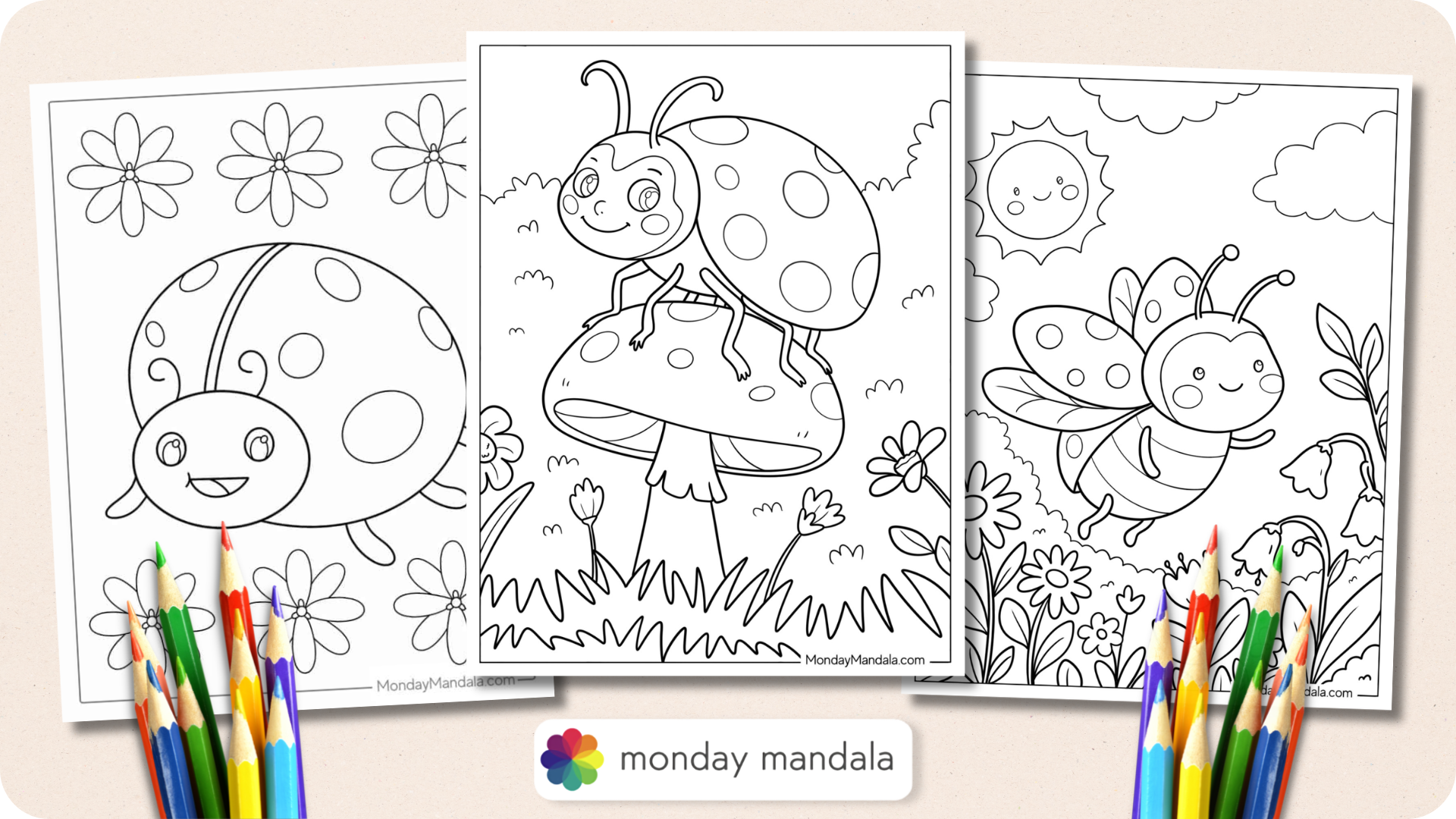 Ladybug Coloring Pages Featured Image v2