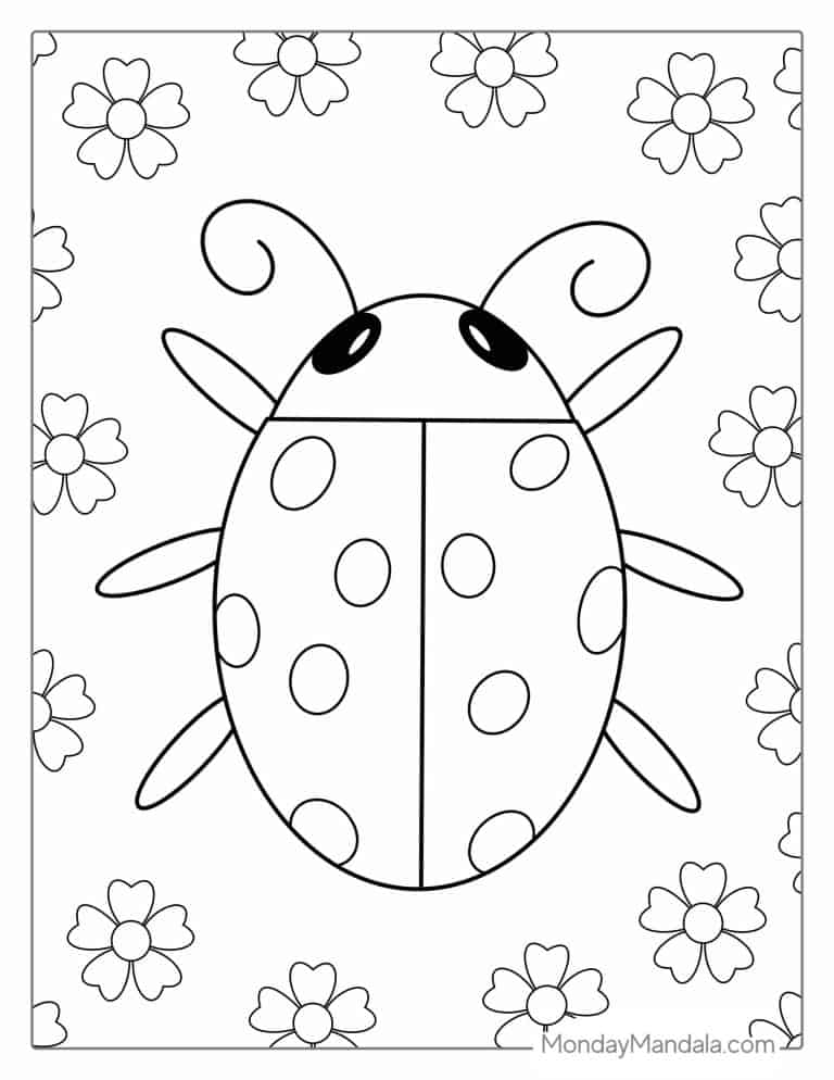 20 Ladybug Coloring Pages (Free PDF Printables)