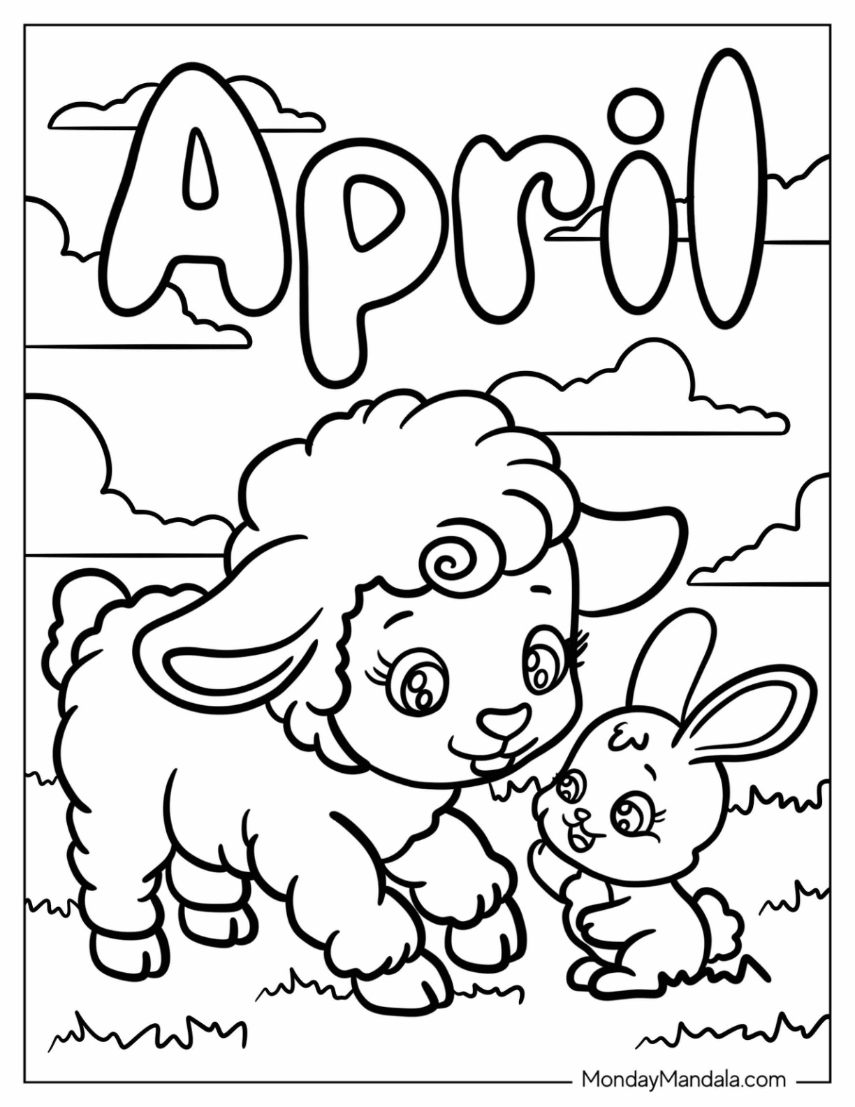 April Coloring Pages April Coloring Pages
