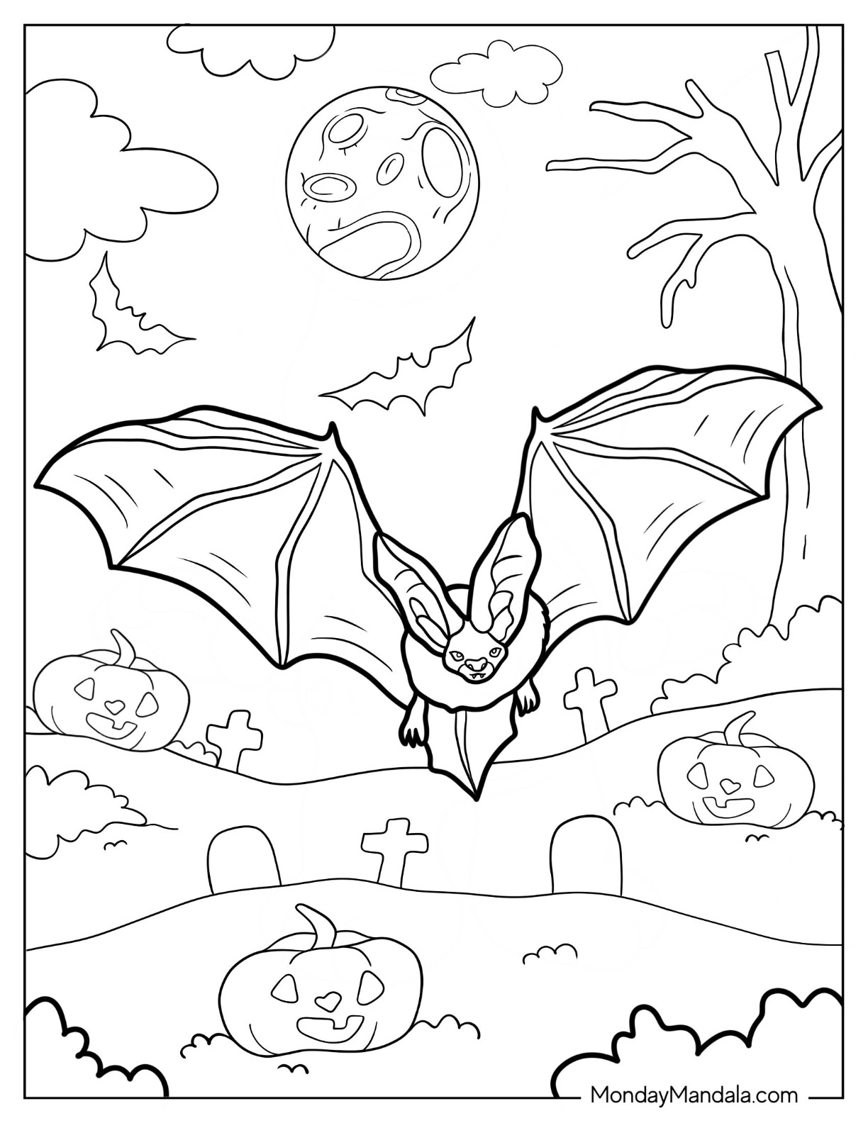 31 Bat Coloring Pages Free PDF Printables 