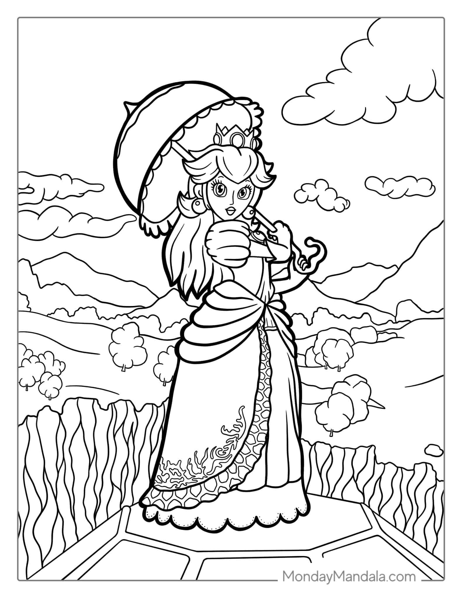 25 Princess Peach Coloring Pages (Free PDF Printables)