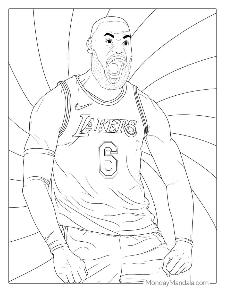 20 LeBron James Coloring Pages (Free PDF Printables)