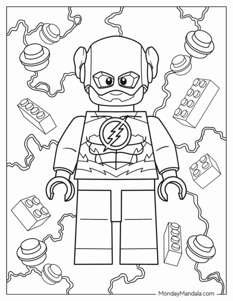 18 Flash Coloring Pages (Free PDF Printables)
