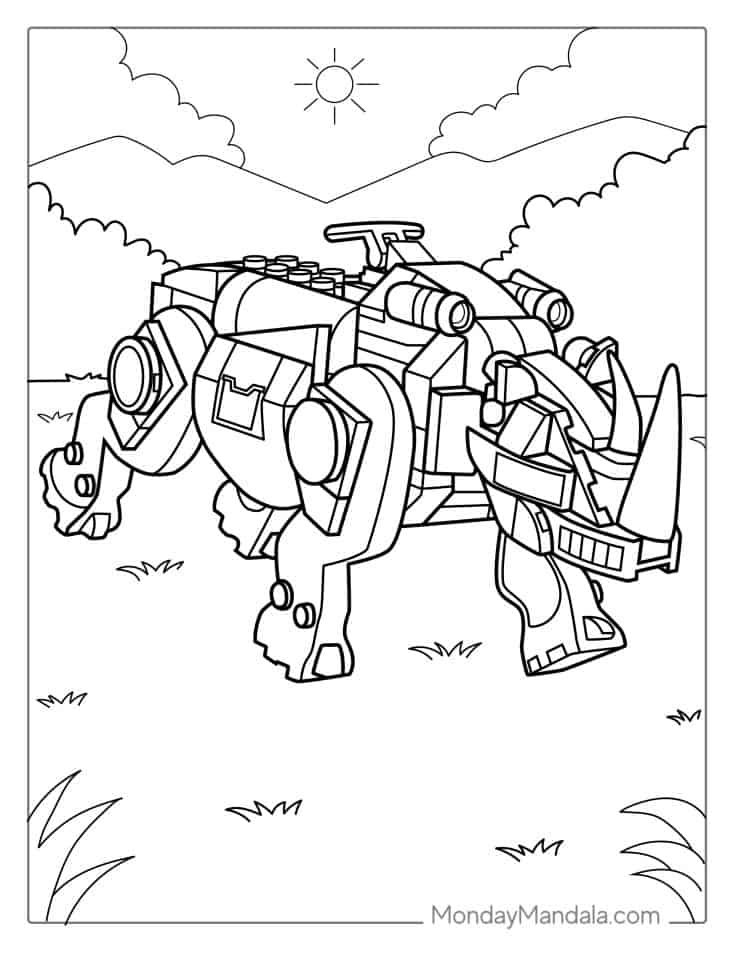22 Rhino Coloring Pages (Free PDF Printables)
