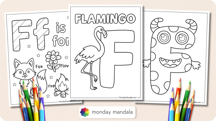Letter F Coloring Pages Featured Image v2