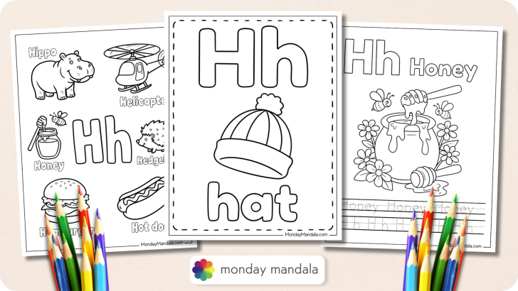 Letter H Coloring Pages Featured Image v2