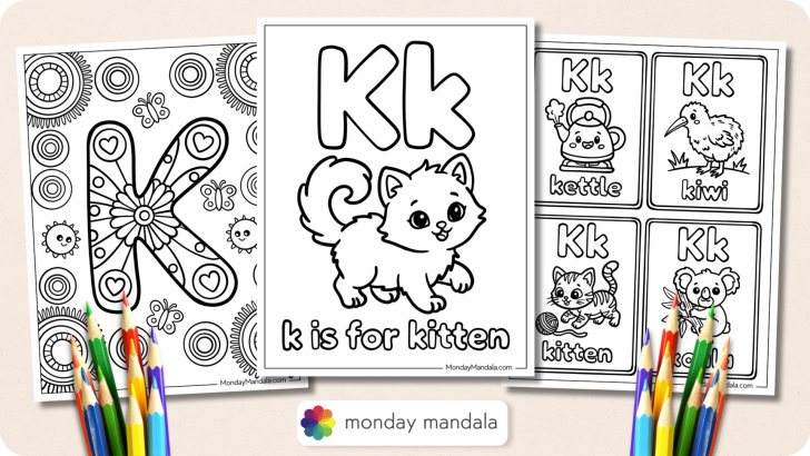 Letter K Coloring Pages Featured Image v2