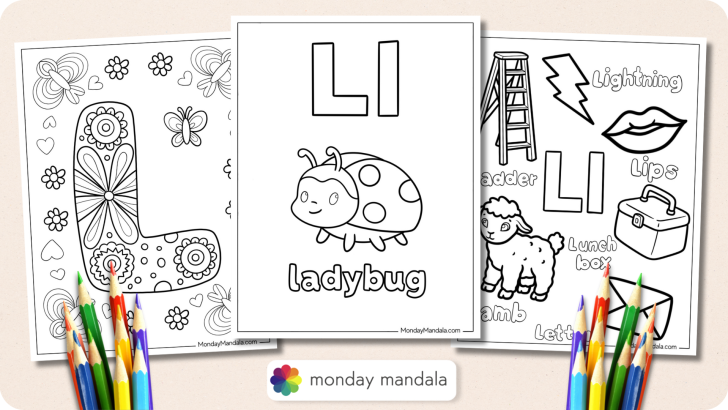 Letter L Coloring Pages Featured Image v2