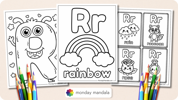 Letter R Coloring Pages Featured Image v2