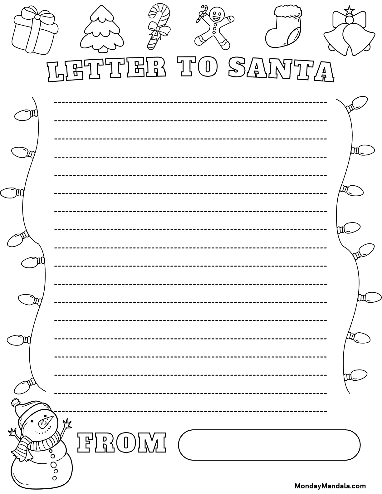 30 Letter To Santa Templates Free PDF Printables 