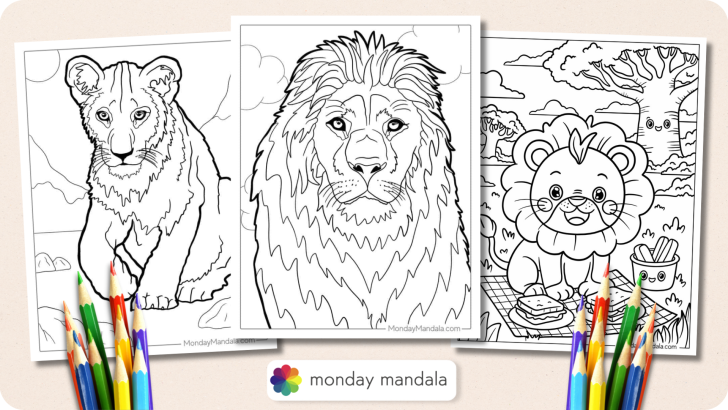 Lion Coloring Pages Featured Image v2