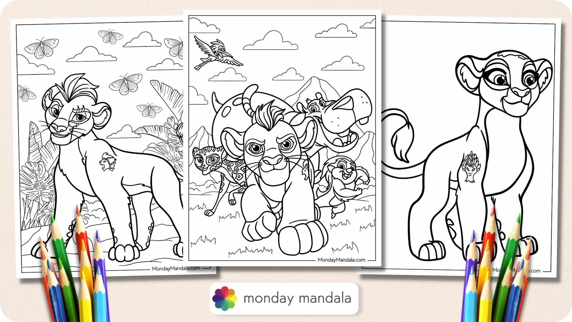 lion king 2 vitani coloring pages