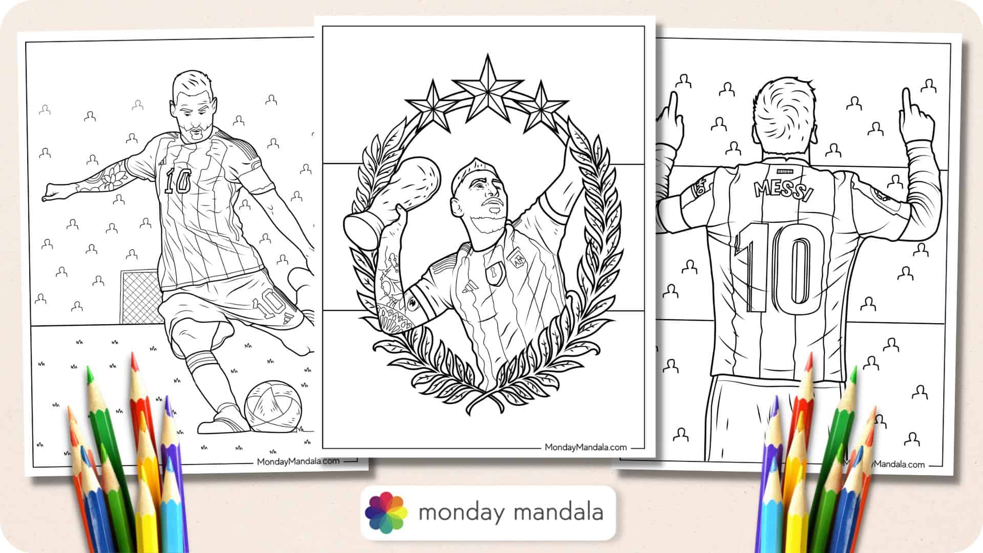 Lionel Messi Coloring Pages Featured Image 