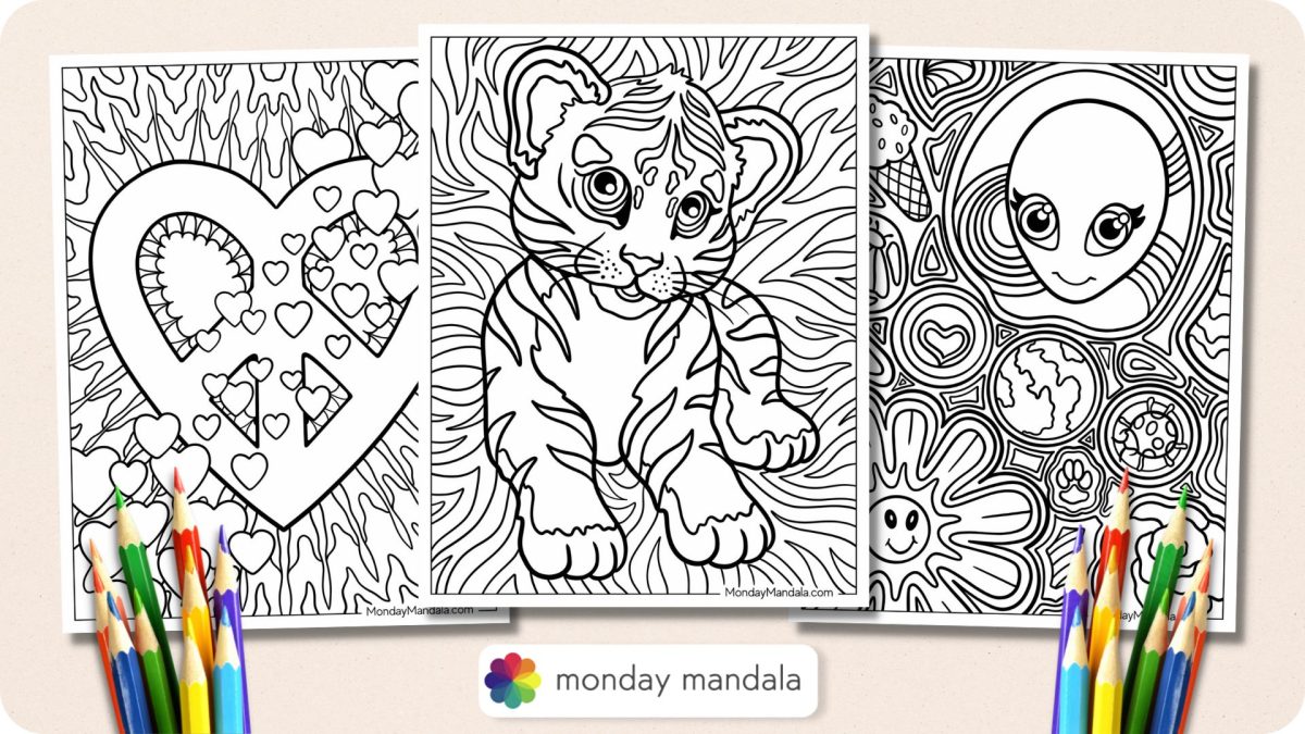 24 Lisa Frank Coloring Pages (Free PDF Printables)