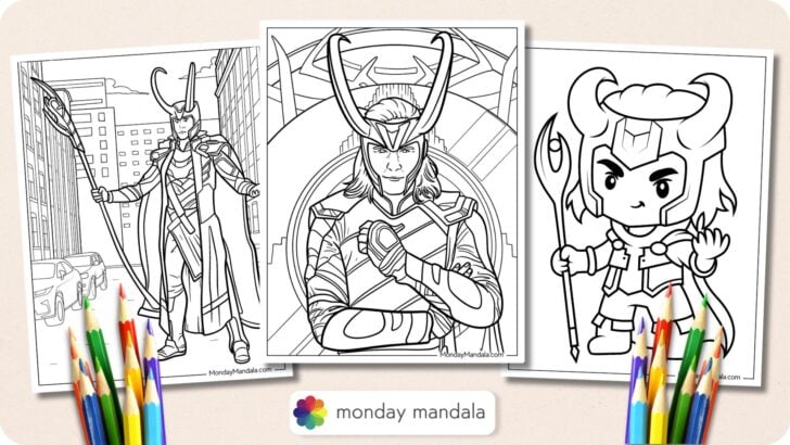 Loki Coloring Pages Featured Image