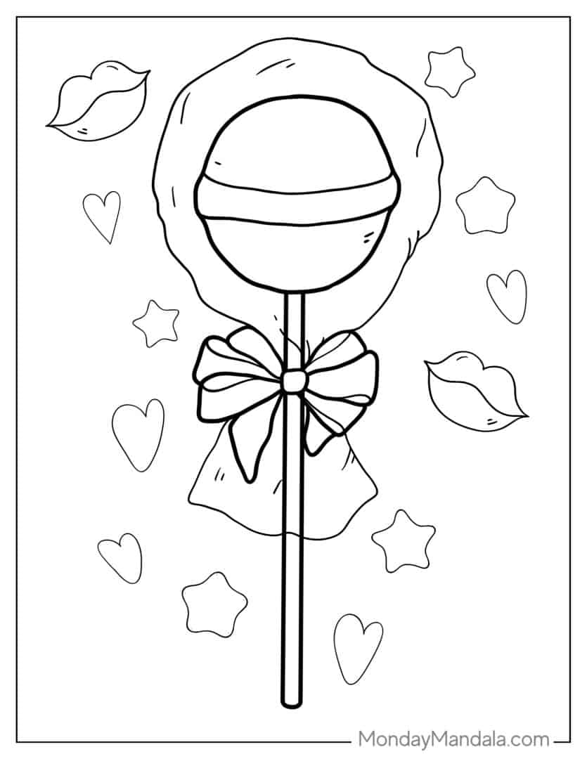 20 Lollipop Coloring Pages (Free PDF Printables)