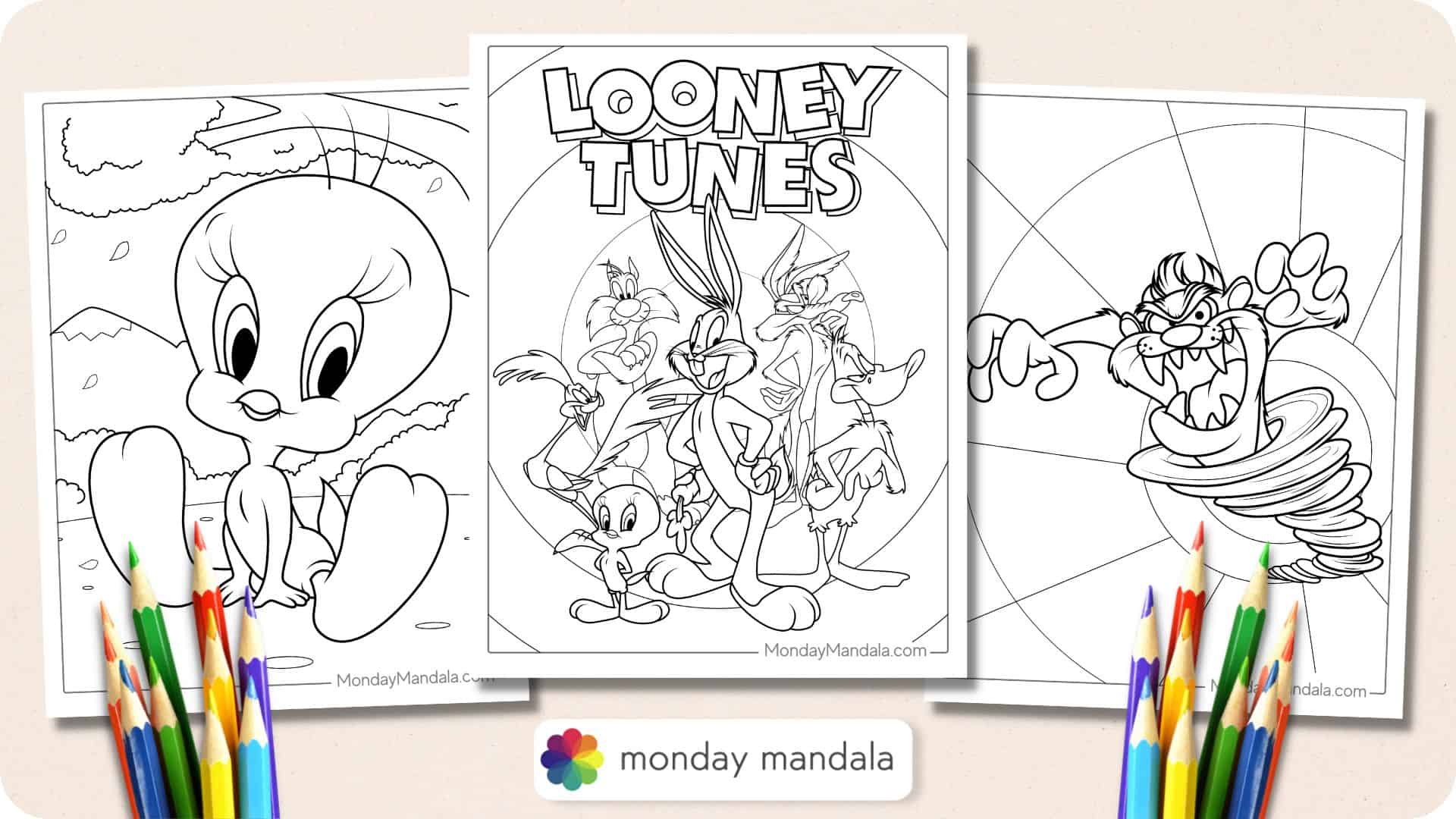 list and pictures of all looney tunes characters