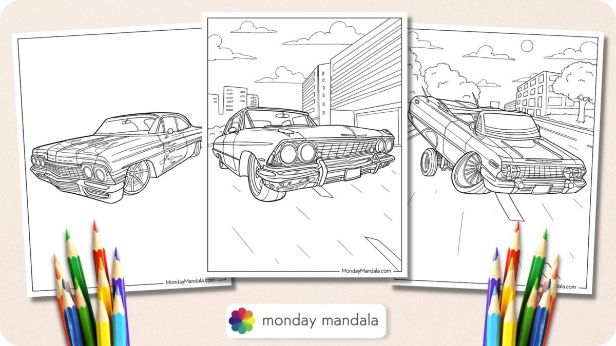 Low Rider Atve Color Page 20 Lowrider Coloring Pages (Free PDF Printables)
