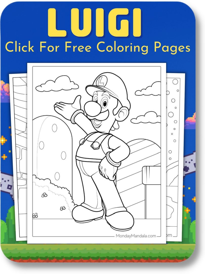 900 Video Game Coloring Pages (Free PDF Printables)